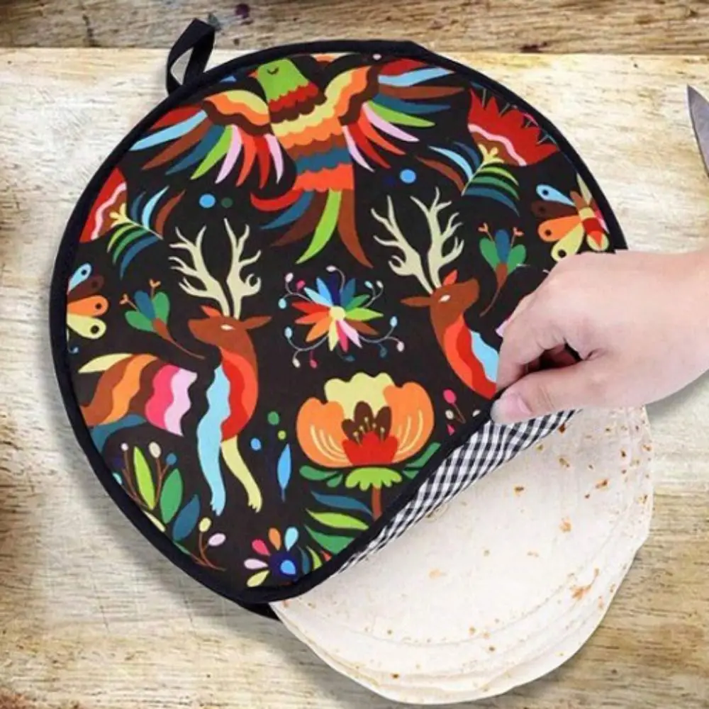 Tortilla Warmer Cloth - Reusable Burrito Cloth Bag Round with