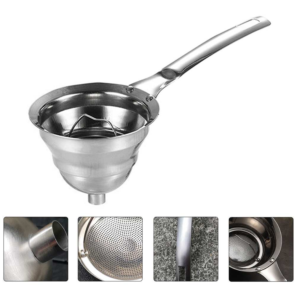 Home Cooking Utensils - 1Pcs Stainless Steel Oil Filter Spoon