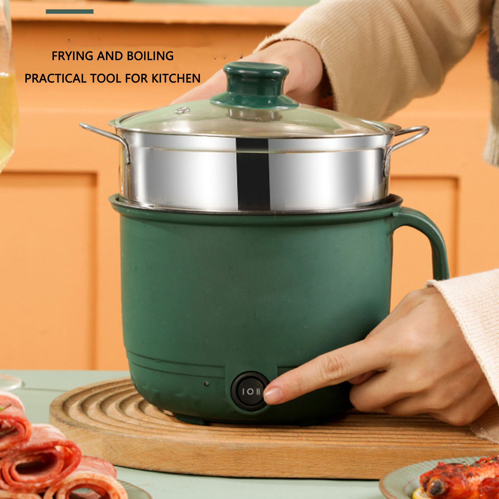 Home Cooking Electric - Electric Cooking Pot 1.5L 600W Stainless