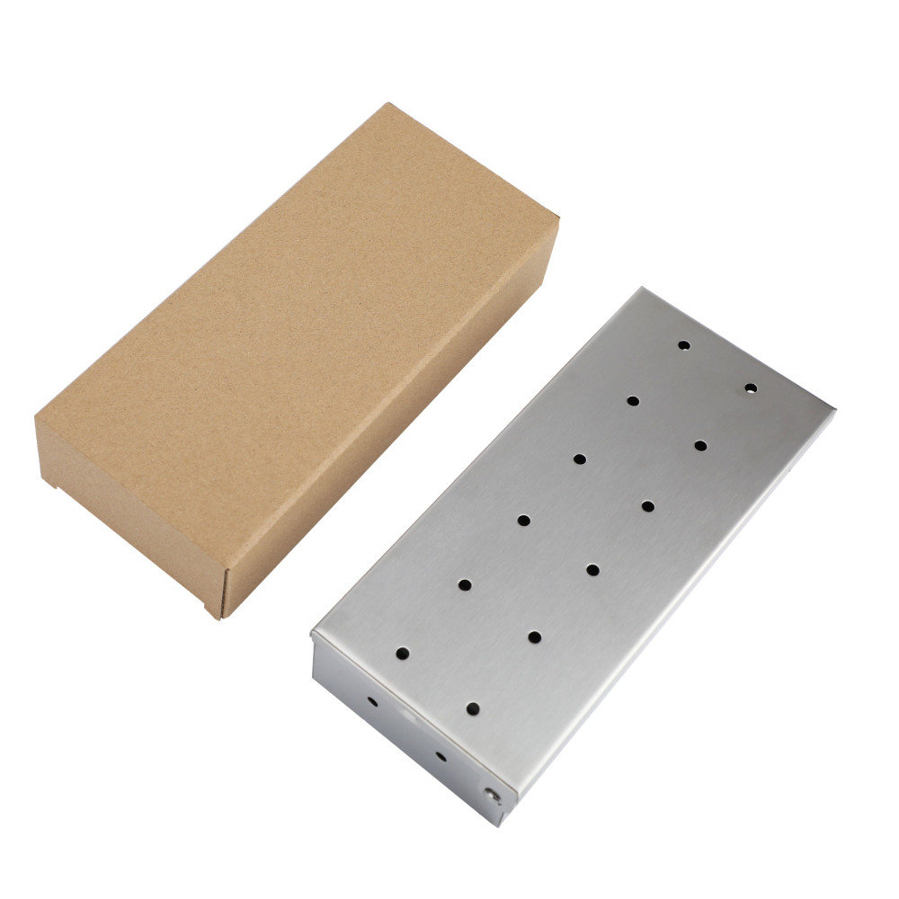 Stainless Steel Barbecue Smoke - Smoker Box Wood Chip recension och pris