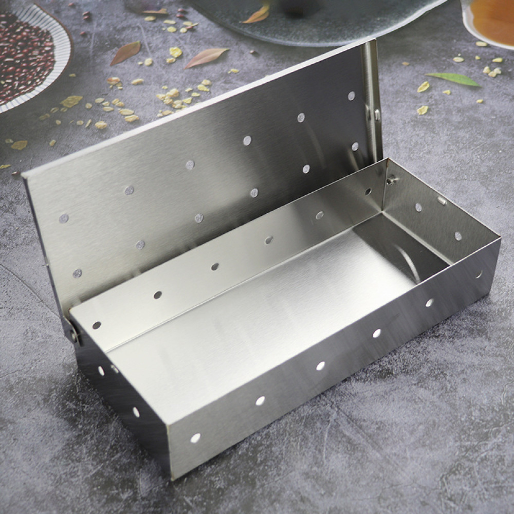 Stainless Steel Barbecue Smoke - Smoker Box Wood Chip recension och pris