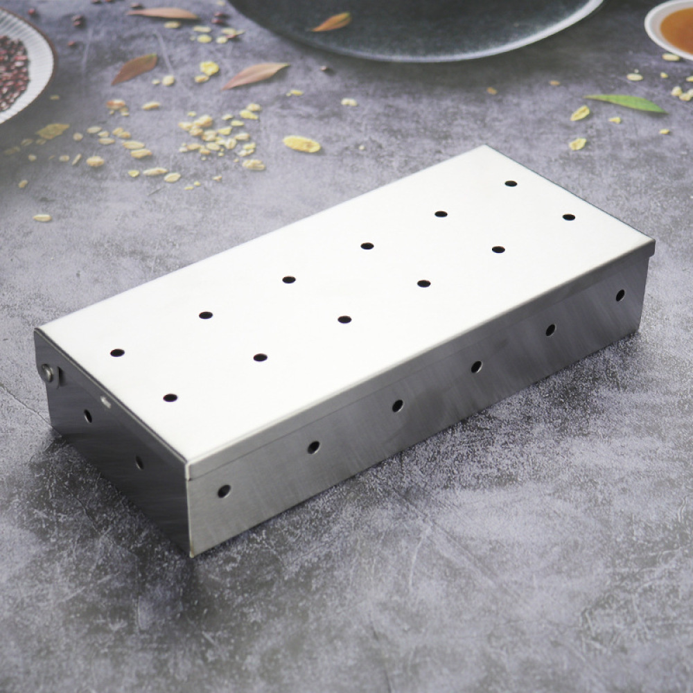 Stainless Steel Barbecue Smoke - Smoker Box Wood Chip recension och pris