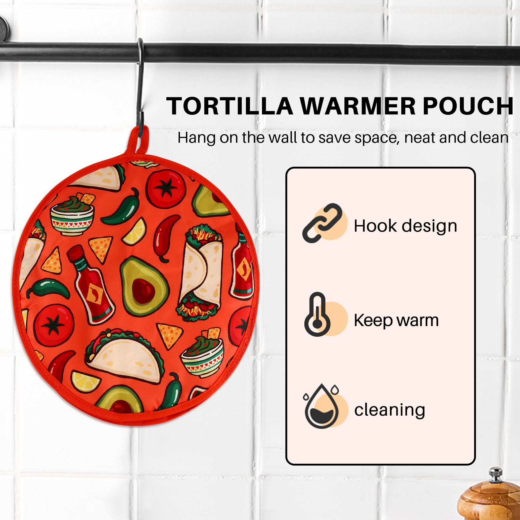 12Inch Cloth Bag For Burrito,P - Tortilla Warmer Cloth recension och pris