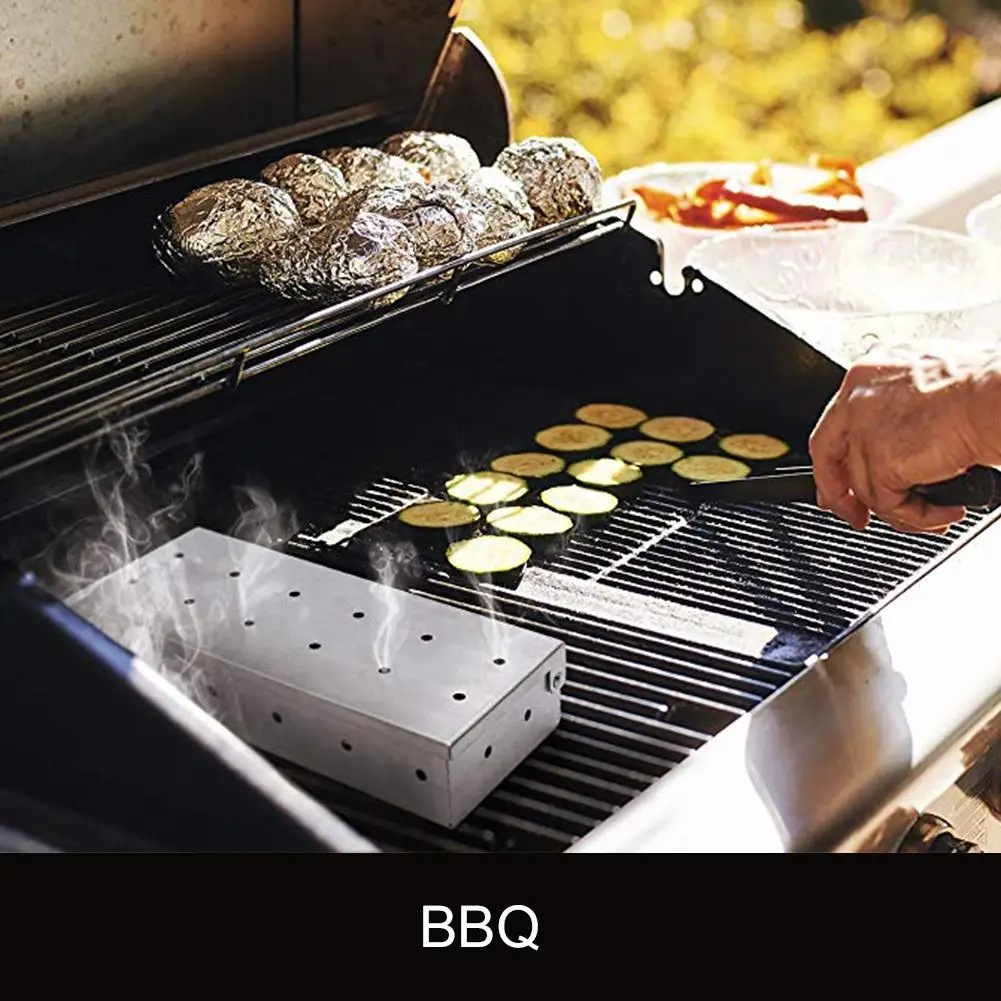 HQ Wood Chips BBQ Smoker Box f - Smoker Box Wood Chip recension och pris