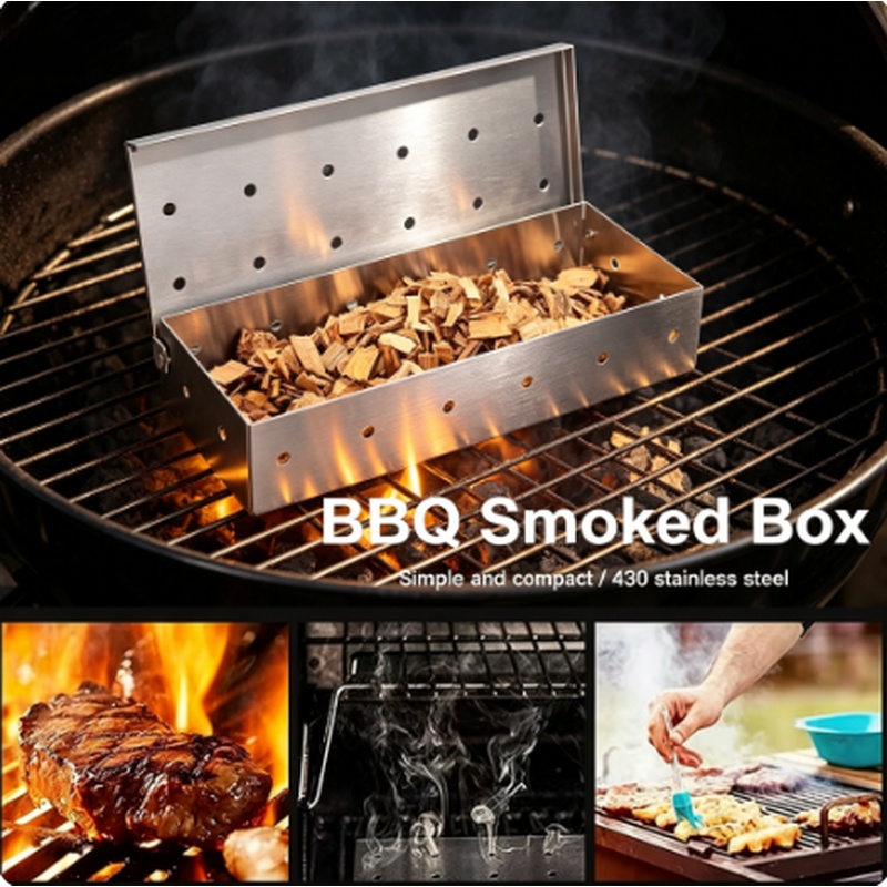Stainless Steel Smoker Box for - Smoker Box Wood Chip recension och pris