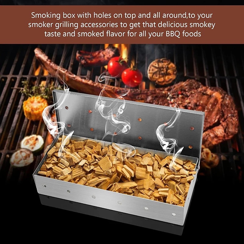Stainless Steel Smoker Box for - Smoker Box Wood Chip recension och pris