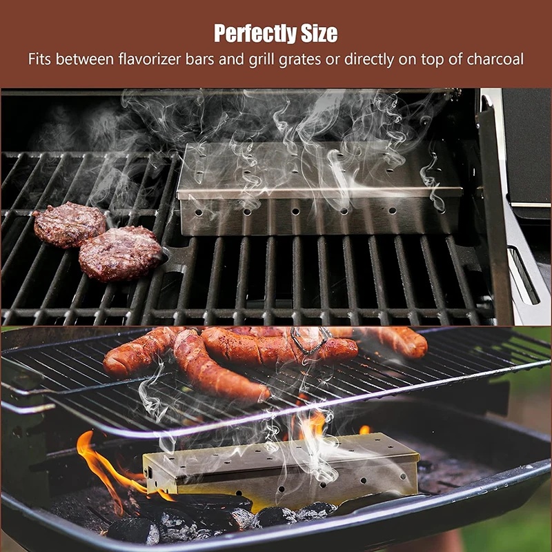 Stainless Steel Smoker Box for - Smoker Box Wood Chip recension och pris