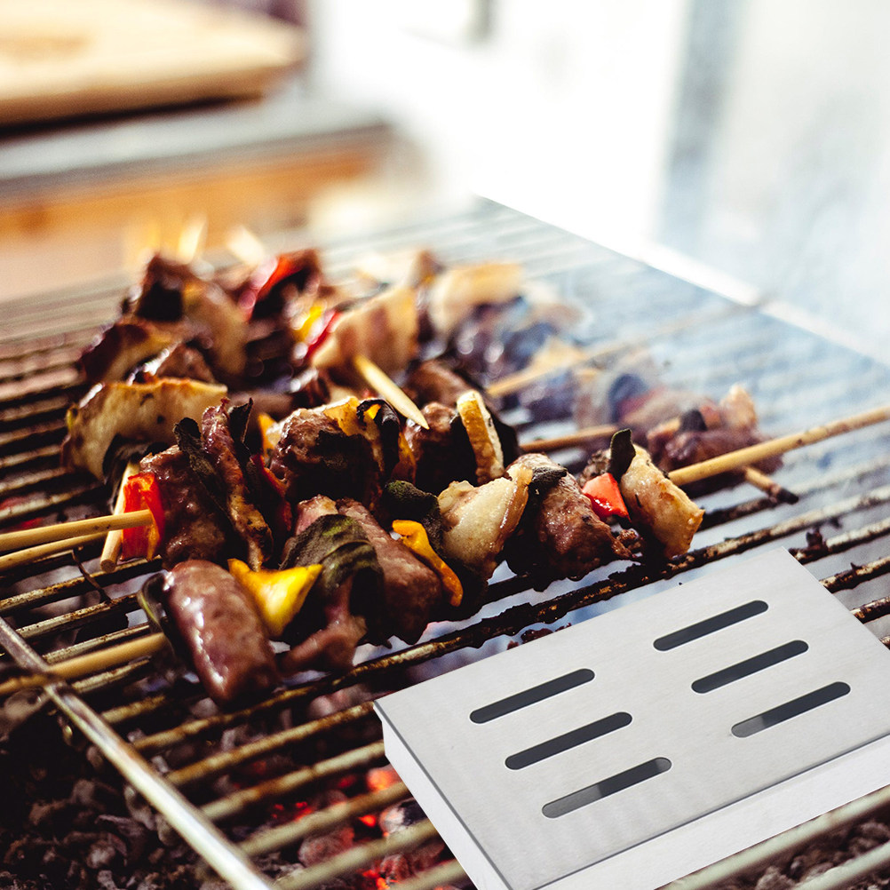 Stainless Steel BBQ Smoker Box - Smoker Box Wood Chip recension och pris