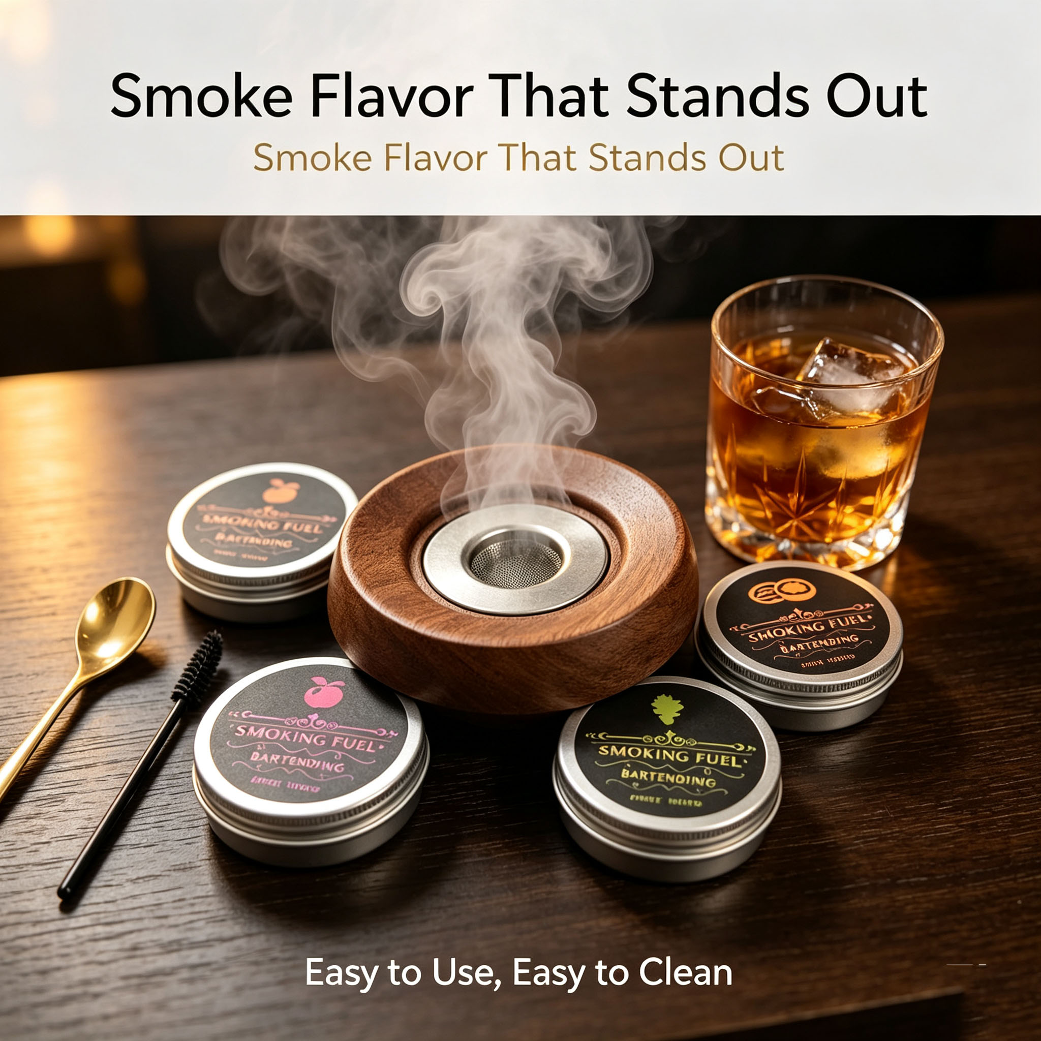 Cocktail Smoker Set Wooden Smo - Smoker Box Wood Chip recension och pris