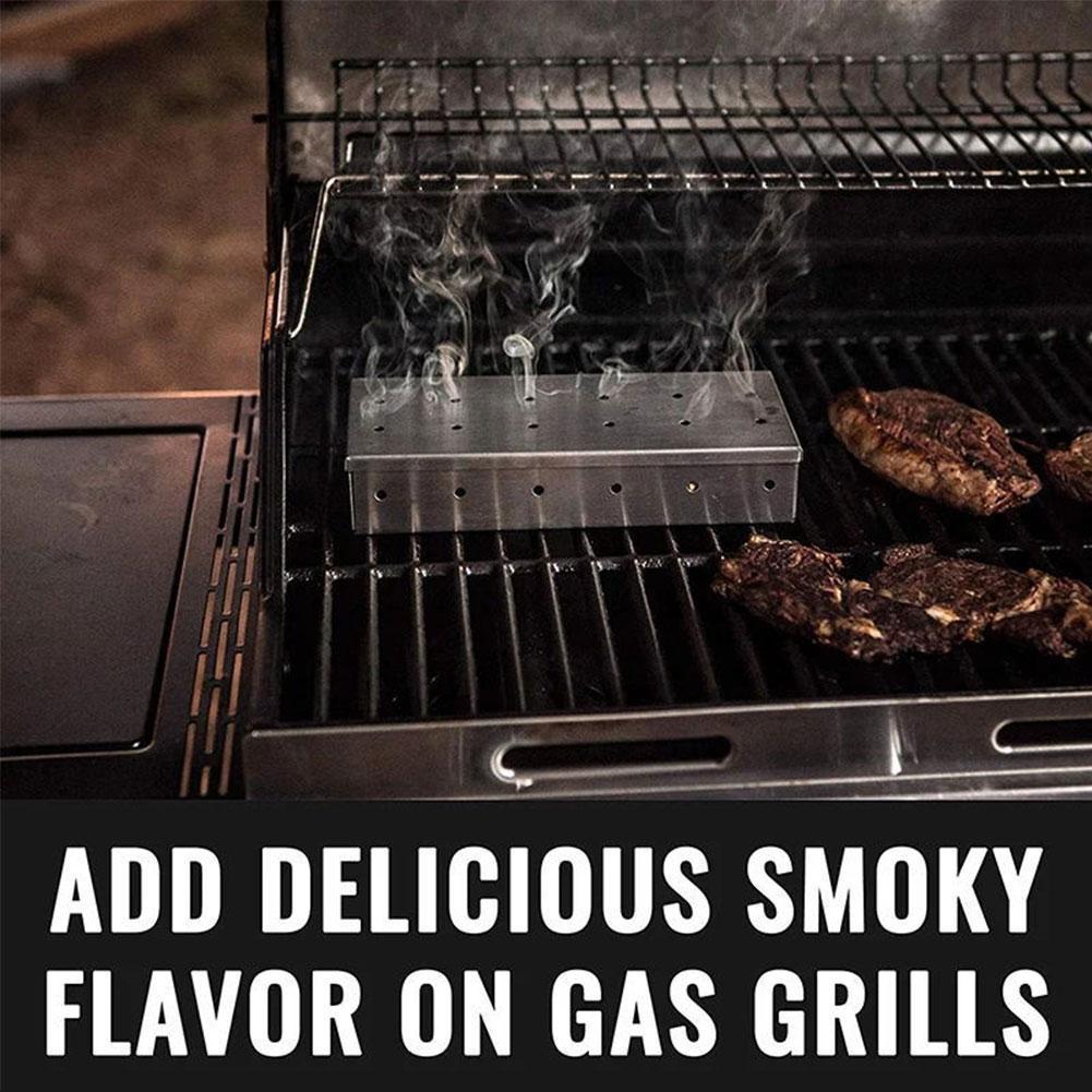 Stainless Steel BBQ Smoker Box - Smoker Box Wood Chip recension och pris