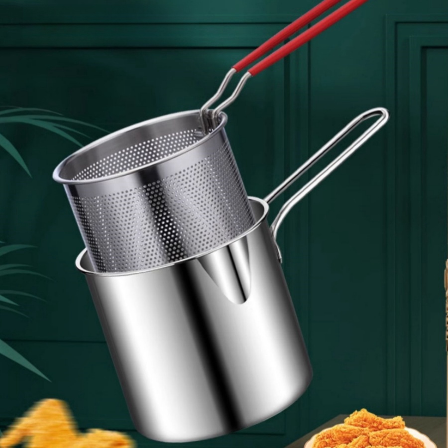 Compact Stainless Steel Deep F - Home Cooking Utensils recension och pris