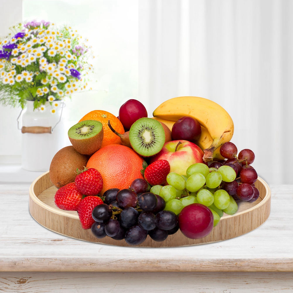 Wooden Serving Tray Tea Plate  - Home Cooking Recipes recension och pris